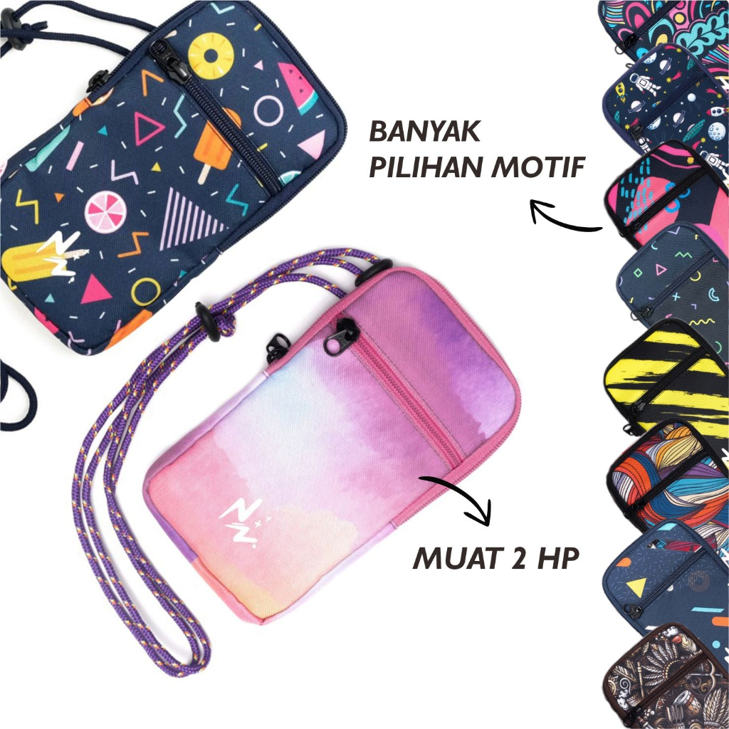 tas hp dompet serbaguna tas simpel hangging wallet dompet kartu mini sling bag