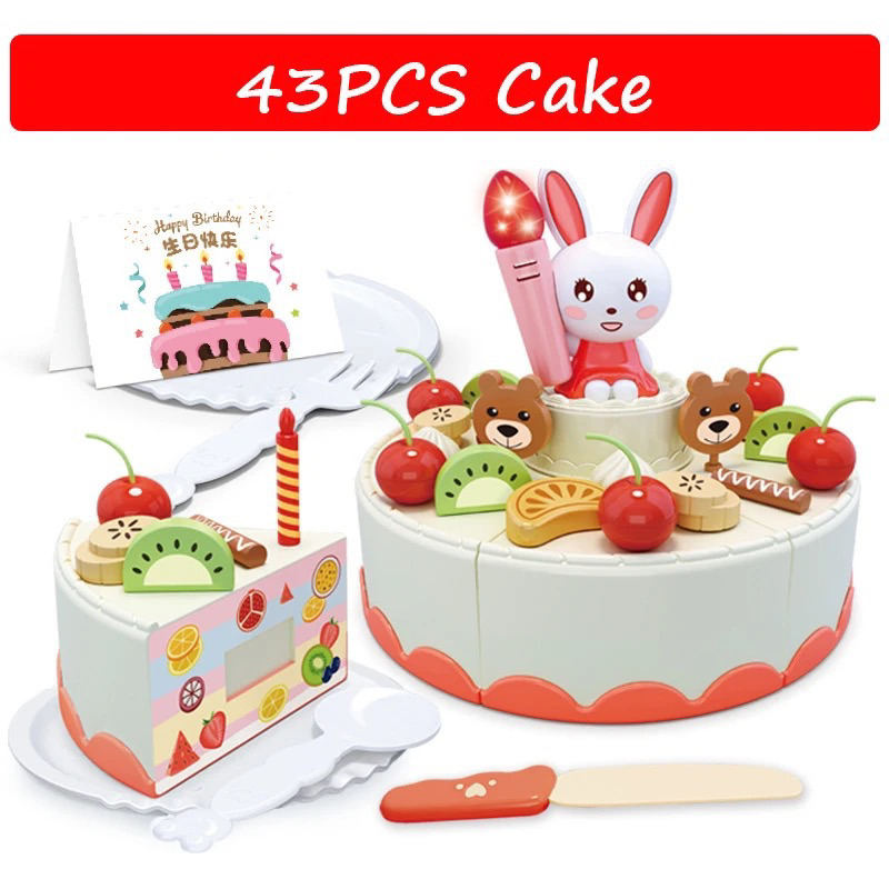 DIY Birthday Cake with music and blow the candle isi 43pcs