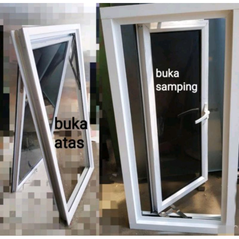 Kusen Jendela aluminium kaca 130x60