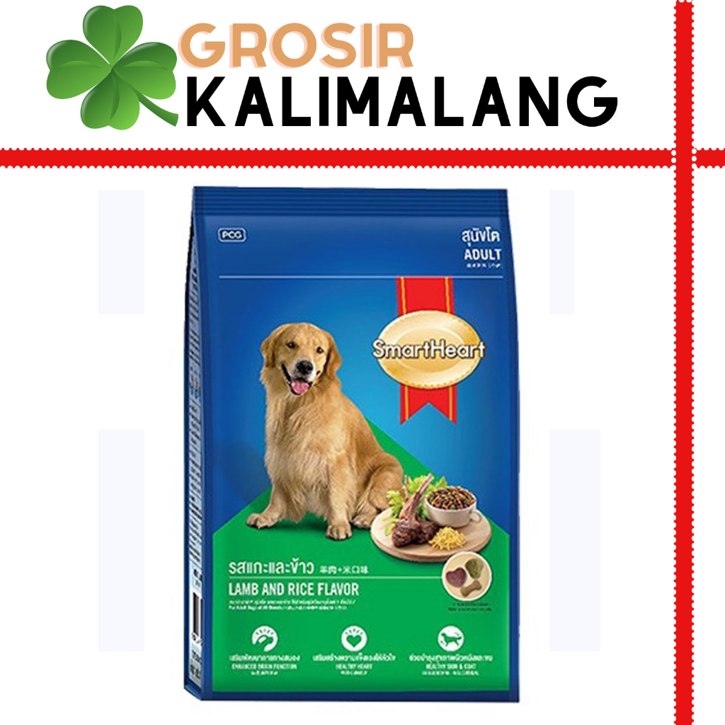 Smart Heart Dog Adult Lamb Rice 1.5kg (Grab/gosend)