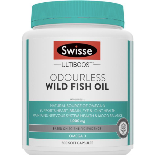 Swisse Ultiboost Odourless Wild Fish Oil 1000mg 500 Capsules