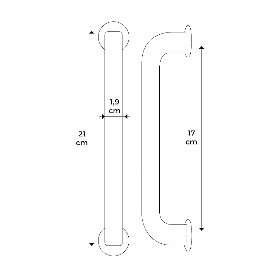 Pull Handle Stainless Tarikan Pintu Garasi Aluminium Kayu