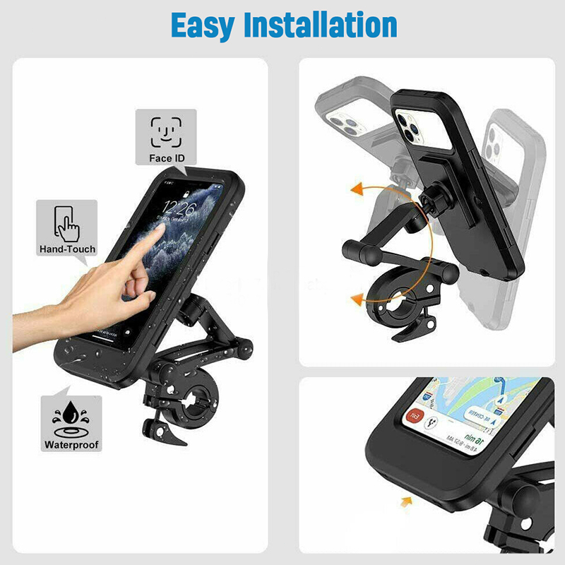 phone holder hp motor tas waterproof Hp stand dudukan telepon tahan air untuk pemasangan di Stang Spion