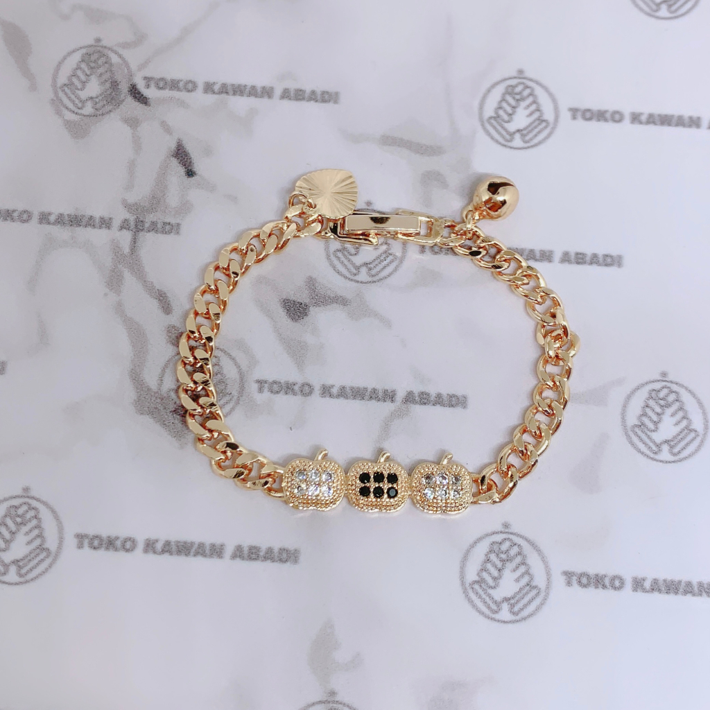 Gelang Tangan Anak Xuping Gold Model Rantai Permata *26