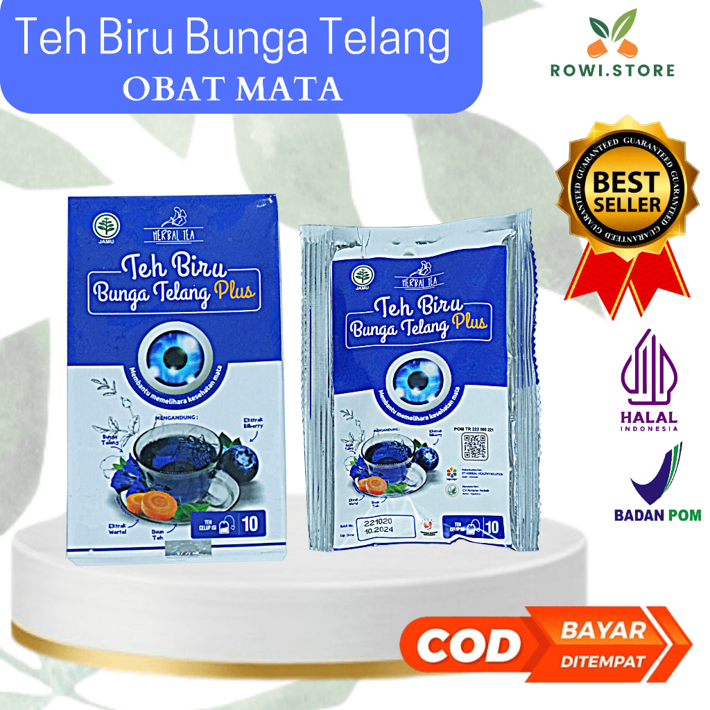

TEH BIRU BUNGA TELANG PLUS obat mata minus | katarak | panas | pedih