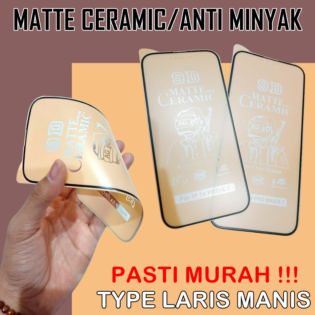 OPPO RENO 8 4G Matte Ceramic Anti Minyak Anti Pecah Anti Gores Dove