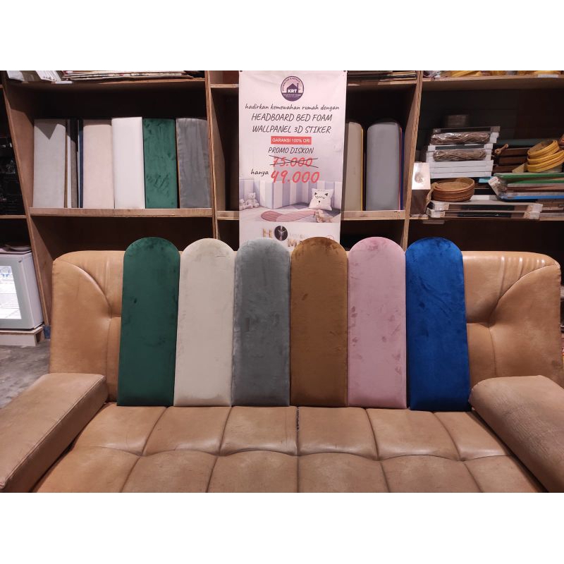 Headboard bahan Bludru, praktis untuk pelindung dipan....