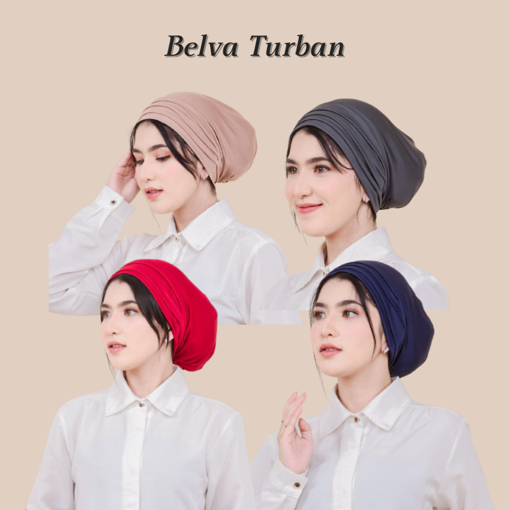 [ COD  ] Belva Turban Jersey Premium Turban Instant Polos Bandana Dewasa Lilit Simpul Grosir Ciput H