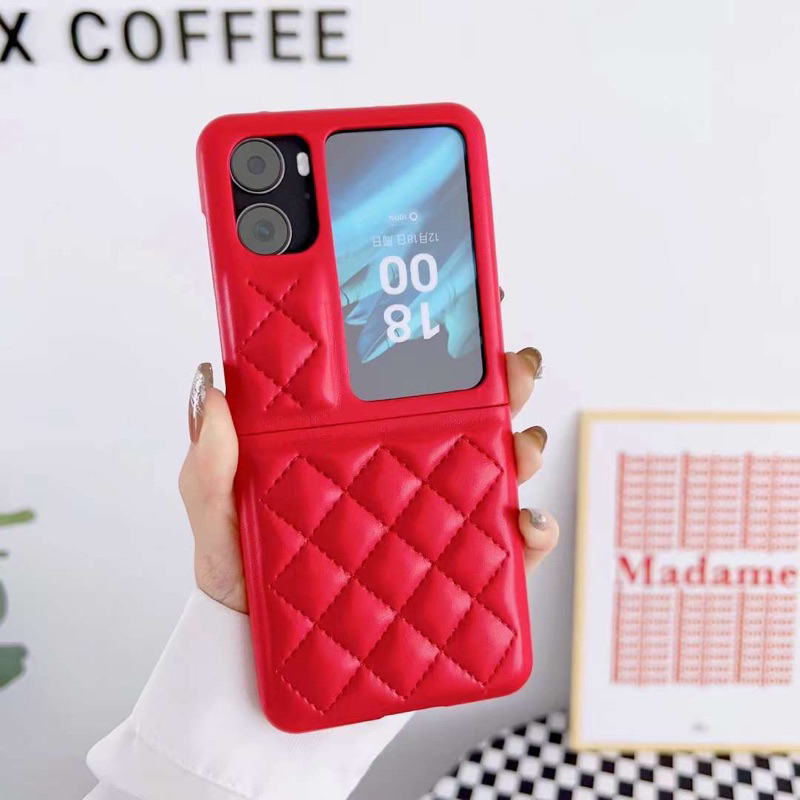 Morikacase Leather Phone Case Untuk OPPO Find N2 Flip 5G Pure Color Shockproof Cover FULL COVER