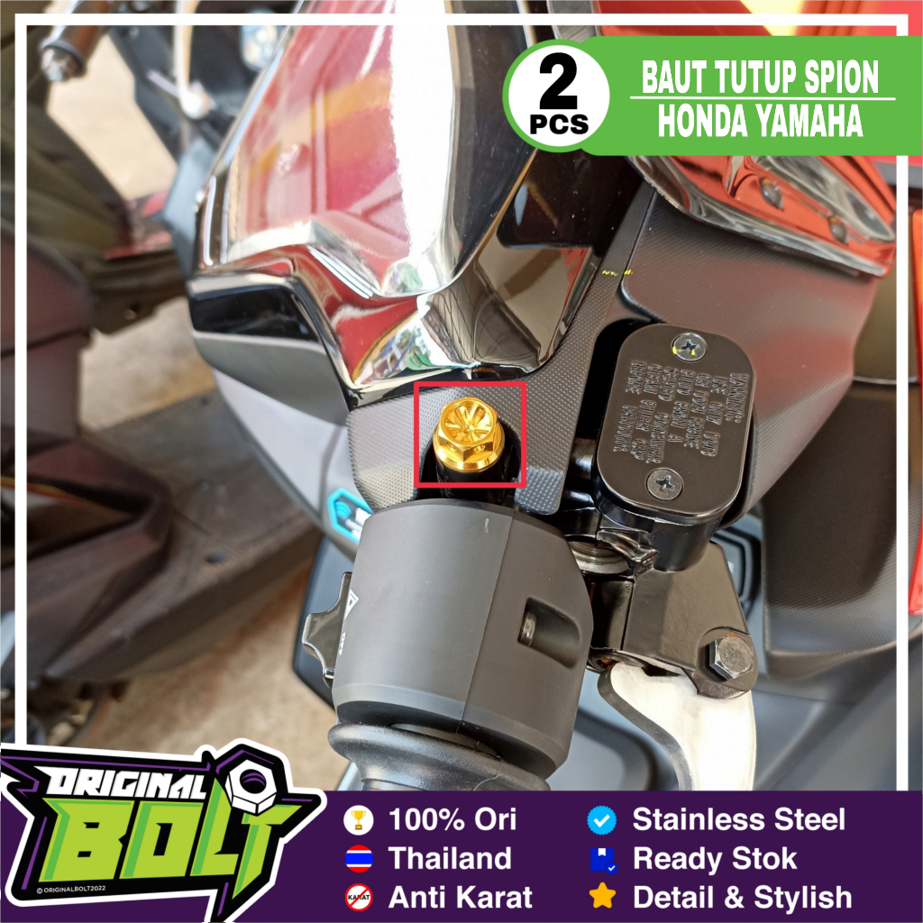 Baut Tutup Spion Probolt HENG THAILAND Yamaha Mio Soul Fino Nouvo J Gt