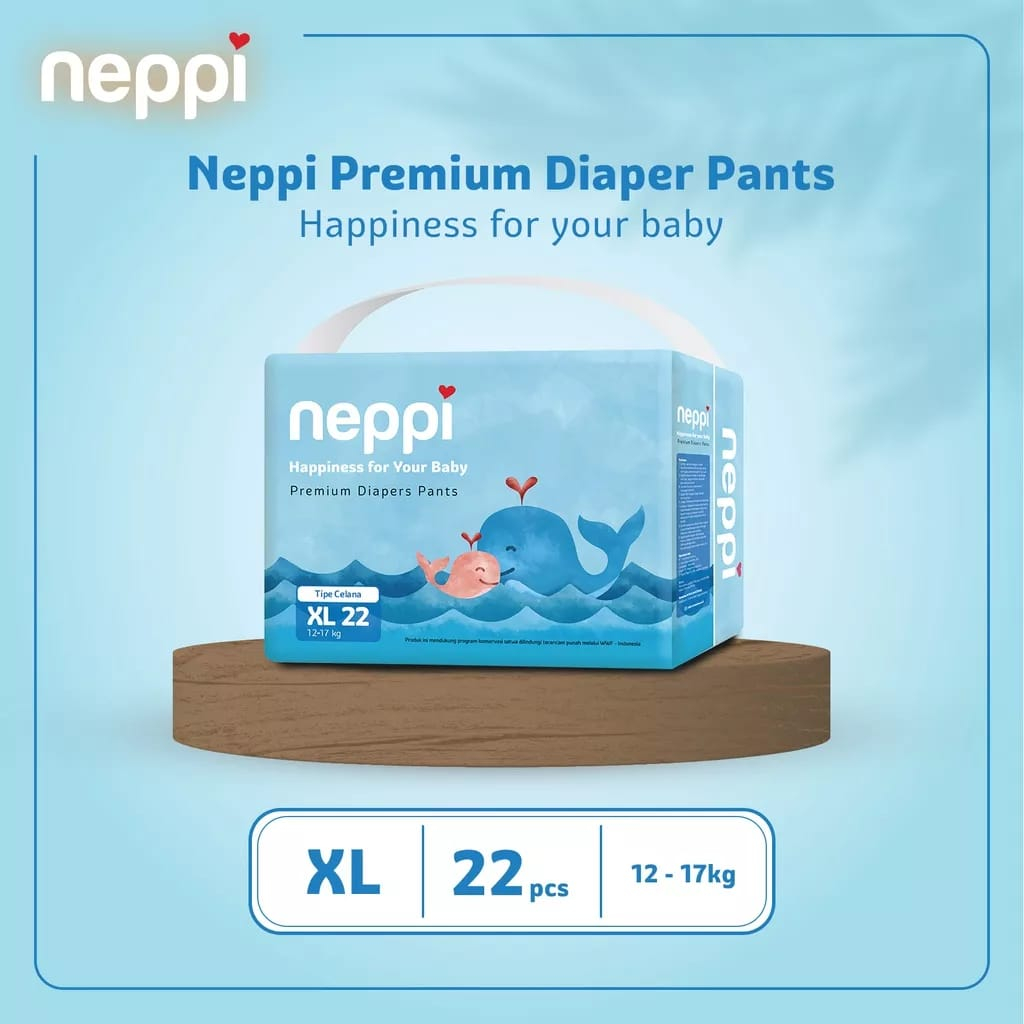 NEPPI PREMIUM DIAPER PANTS (M/L/XL/XXL) / PEMPERS BAYI / DIAPERS ANTI IRITASI / POPOK BAYI / TRAVELING / ANTI RUAM / POPOK BAYI BARU LAHIR / NEWBORN / AMAN KULIT SENSITIF/ ANTI GATAL / ANTI BOCOR/ NEPPI SOFT CARE TAPE