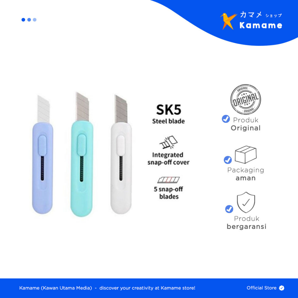 

Deli Cutter - Mini Knife Alat Pemotong Ukuran SK5 - 2079 - Kamame