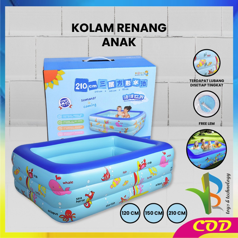 RB-M327 Mainan Anak Kolam Renang Karet Ocean Dasar Gelembung / Kolam Renang Keluarga Baby Bathtub Kolam Mandi Bayi Swimming Pool