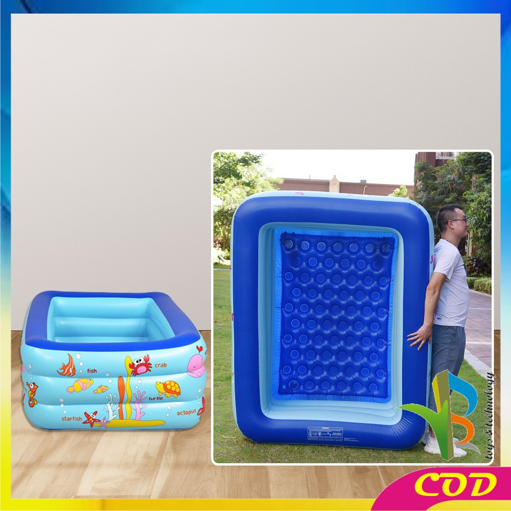 RB-M327 Mainan Anak Kolam Renang Karet Ocean Dasar Gelembung / Kolam Renang Keluarga Baby Bathtub Kolam Mandi Bayi Swimming Pool