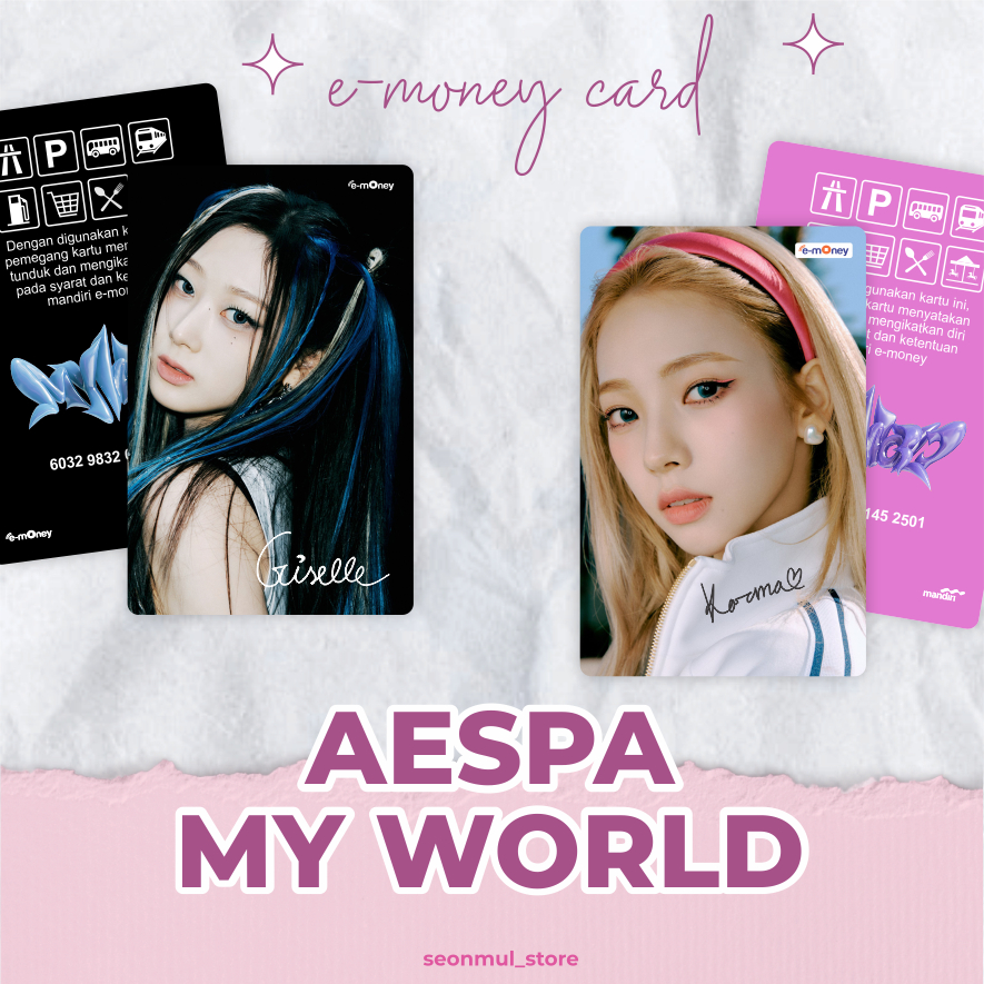 TERMURAH!!! EMONEY BRIZZI FLAZZ TAPCASH AESPA MY WORLD / AESPA SPICY