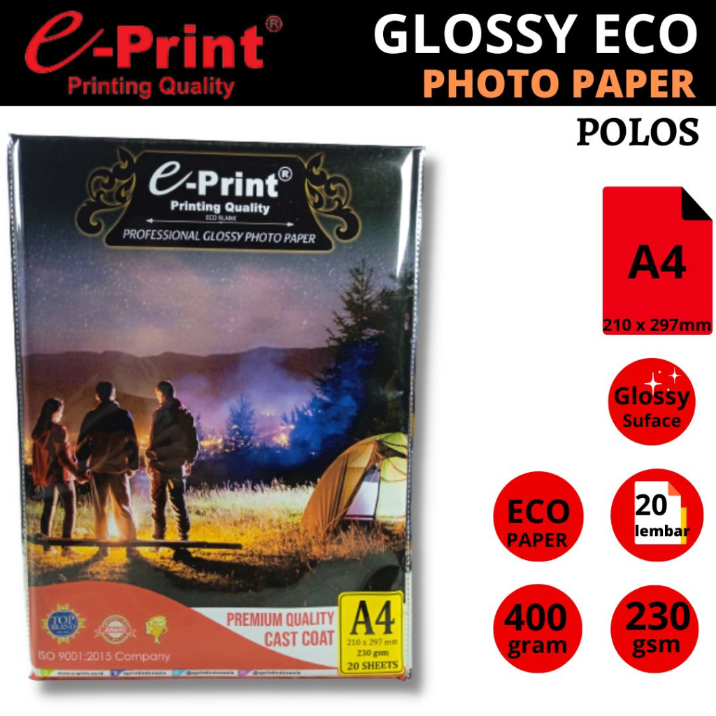 

Kertas Foto Murah Glossy A4 230 GSM E-PRINT