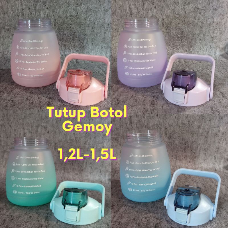 Tutup Botol Viral Gradasi Gemoy 1,2 Liter - 1,5 Liter Tebal ORIGINAL