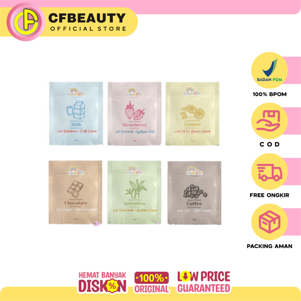 Masker Wajah Organik Camille Beaute, MASKER WAJAH ORGANIK CAMILLE, CAMILLE MASKER WAJAH