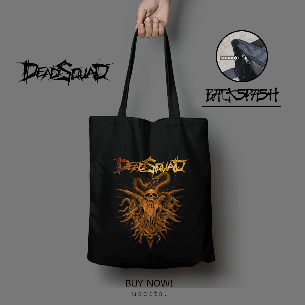 Tas Totebag Band DeadSquad Custom Pria Wanita - DEADSQUAD THD