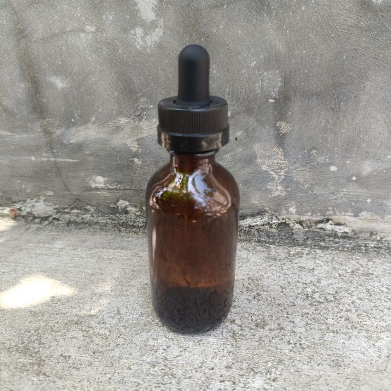 Botol pipet kaca 60ml bening / Amber / botol pipet tetes essential oil