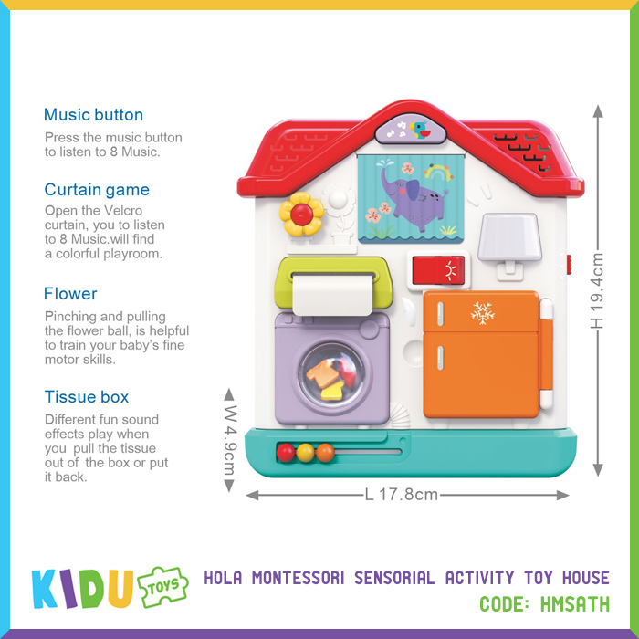 Mainan Edukasi Anak Hola Montessori Sensorial Activity Toy House Kidu Baby