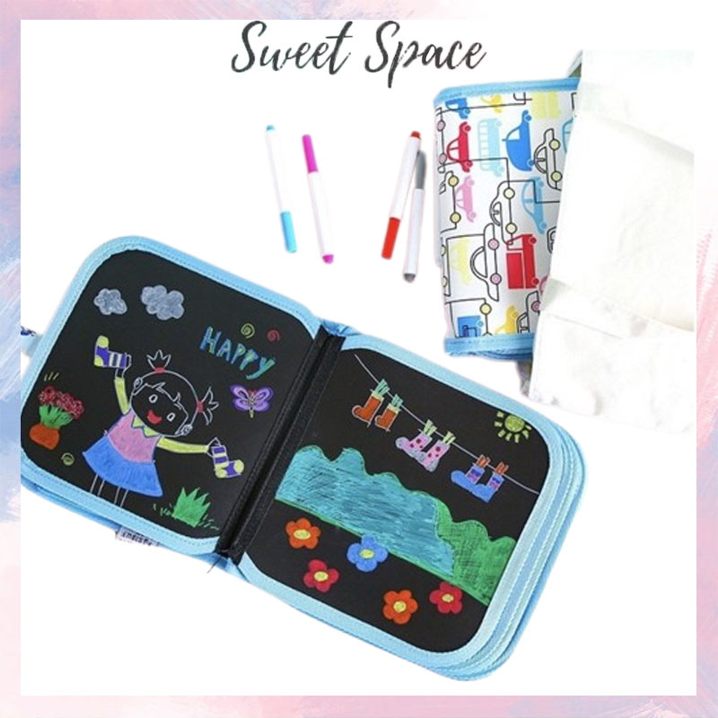 BUKU GAMBAR BISA DIHAPUS PORTABLE REUSABLE [SWEETSPACE]