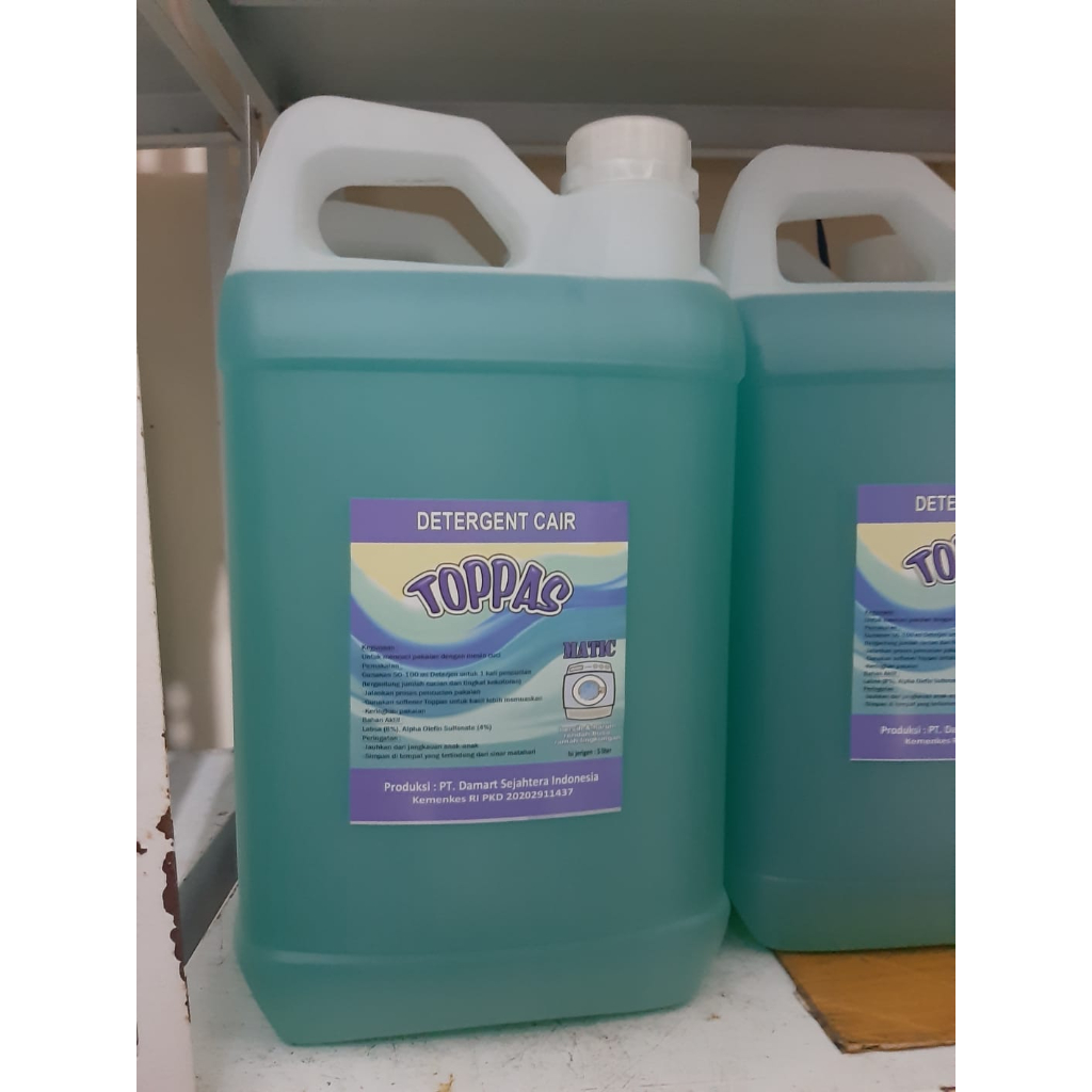 TOPPAS Deterjen Cair Laundry Liquid Detergent 5 Liter