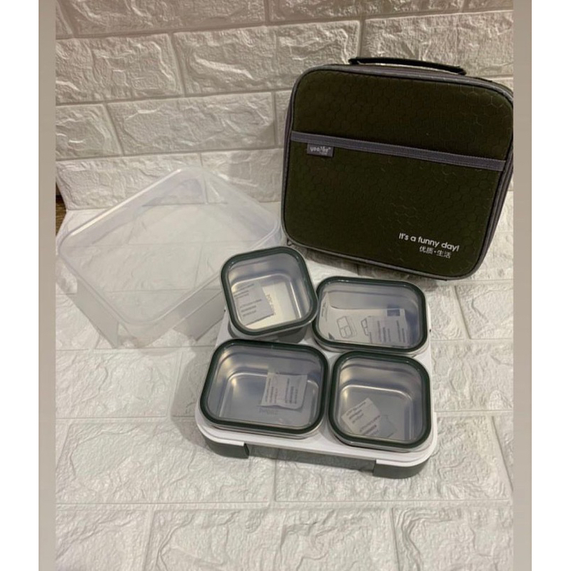 lunch box yooyee sekat 4 stainless