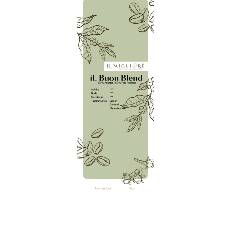 

[BIJI_KOPI]iL Buon Blend 50 Arabica : 50 Robusta