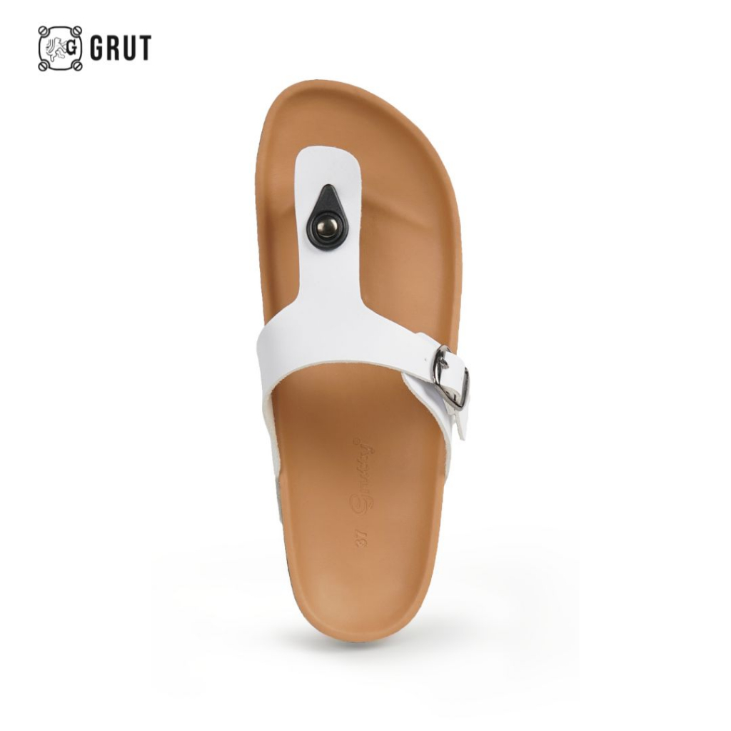 Sandal Wanita Jepit Sendal Slide Putih MS01 Anti Licin