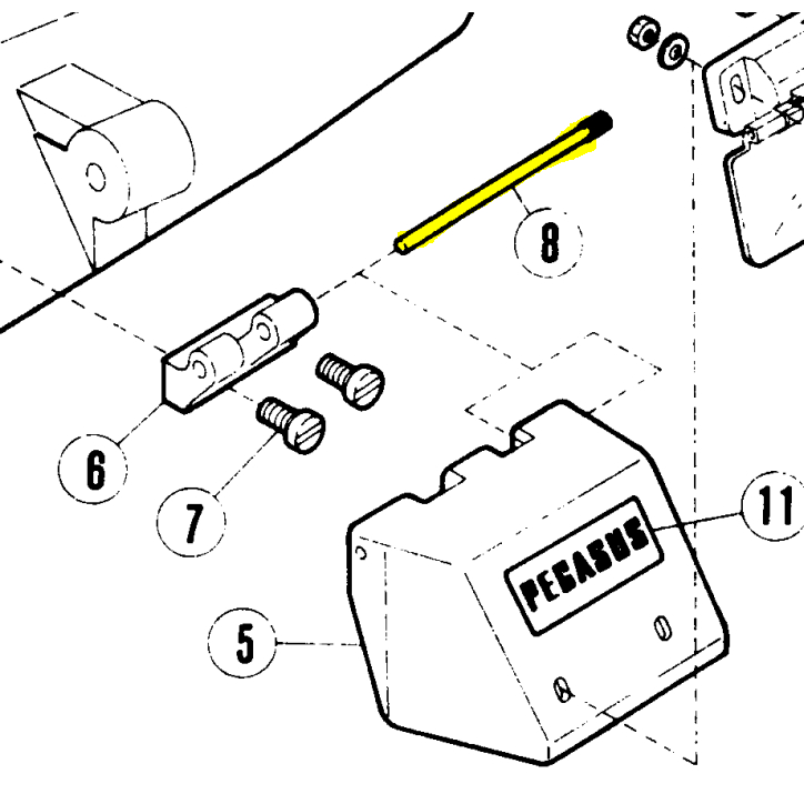 Hinge Pin 210030 Mesin Jahit Obras Neci R57