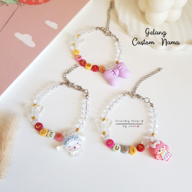 Gelang Nama Anak Perempuan GL01 / Custom Nama / Gelang Manik / Bracelet