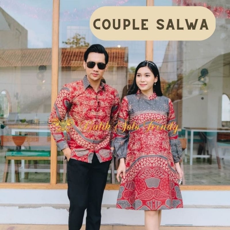 BAJU TUNIK BATIK  COUPLE SALWA ATASAN BATIK DRESS WANITA BATIK KAIN KATUN HALUS LAPIS FURING / TRIKOT MURAH