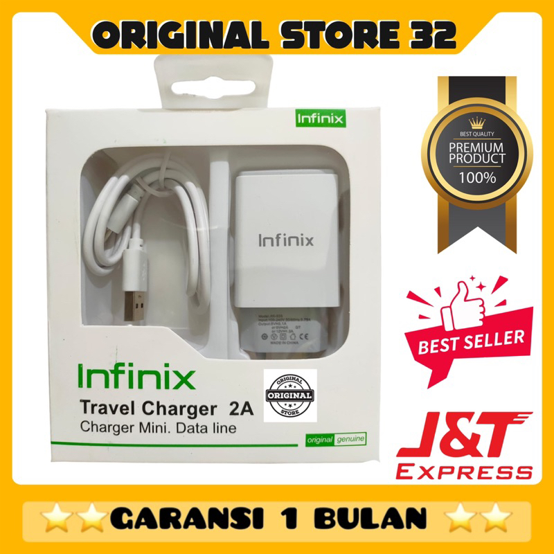 Charger Infinix Output 2A Micro USB for Smart 4 5 Hot 9 Play 10 Note 7 S3 S4 S5 Pro 3X Xcu32