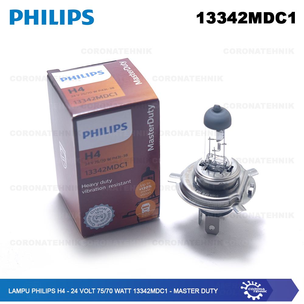 Lampu Philips H4 - 24 Volt 75/70 Watt 13342MDC1 - Master Duty