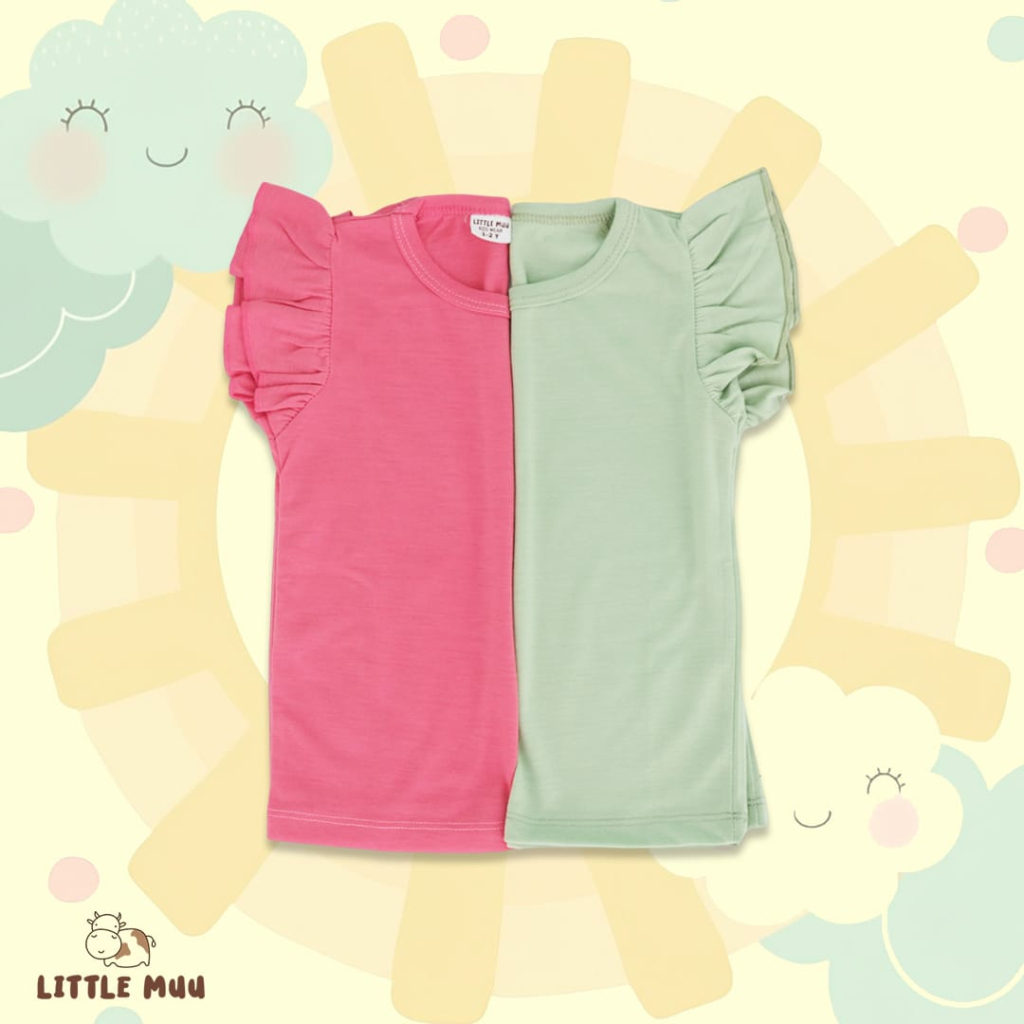 BEELOFT LITTLE MUU RUFFLE TEE