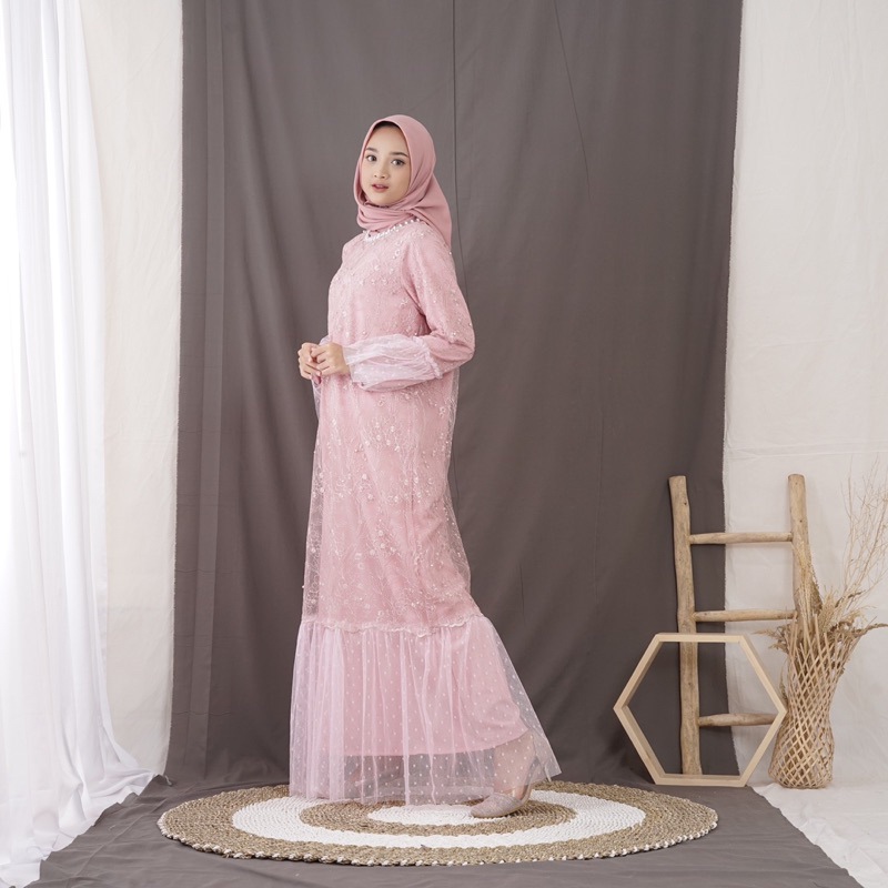 CARISSA - SANARI DRESS -(DRESS KONDANGAN / WISUDA / LAMARAN / BRIDESMAID / GAMIS MUSLIM)