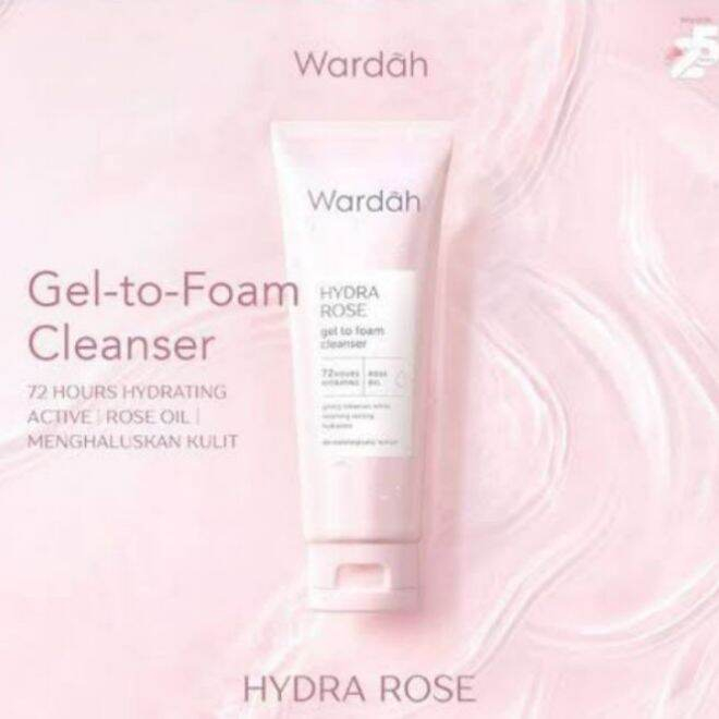 Wardah Hydra Rose Gel to Foaming Cleanser 100ml | Pembersih Wajah