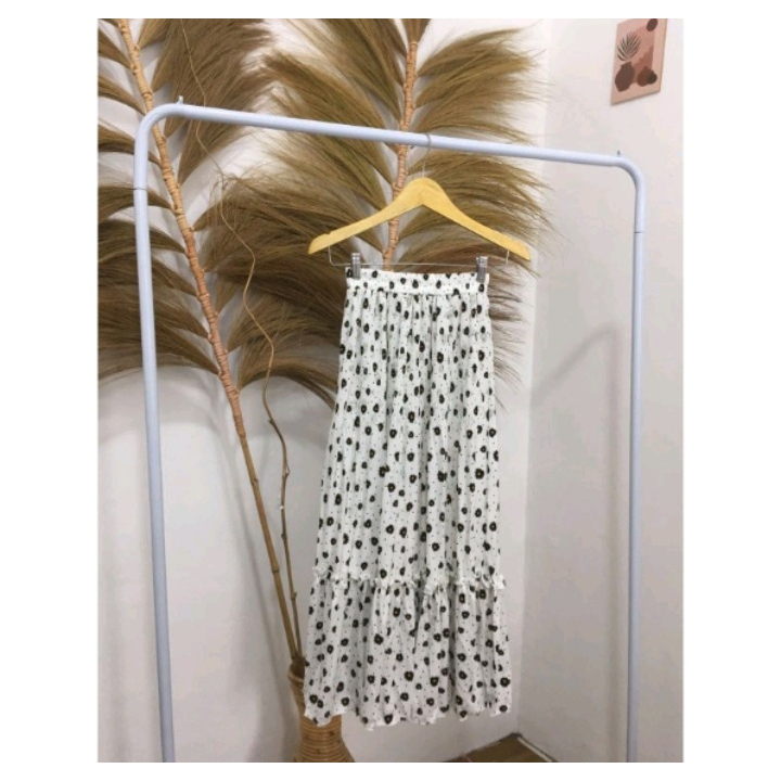 GS- ROK PLISKET SUSUN MOTIF DAISY BINTIK/ROK PLISKET TUTU/ROK PLISKET TINGKAT/ROK PLISKET MUSLIM PANJANG/MAXY SKIRT