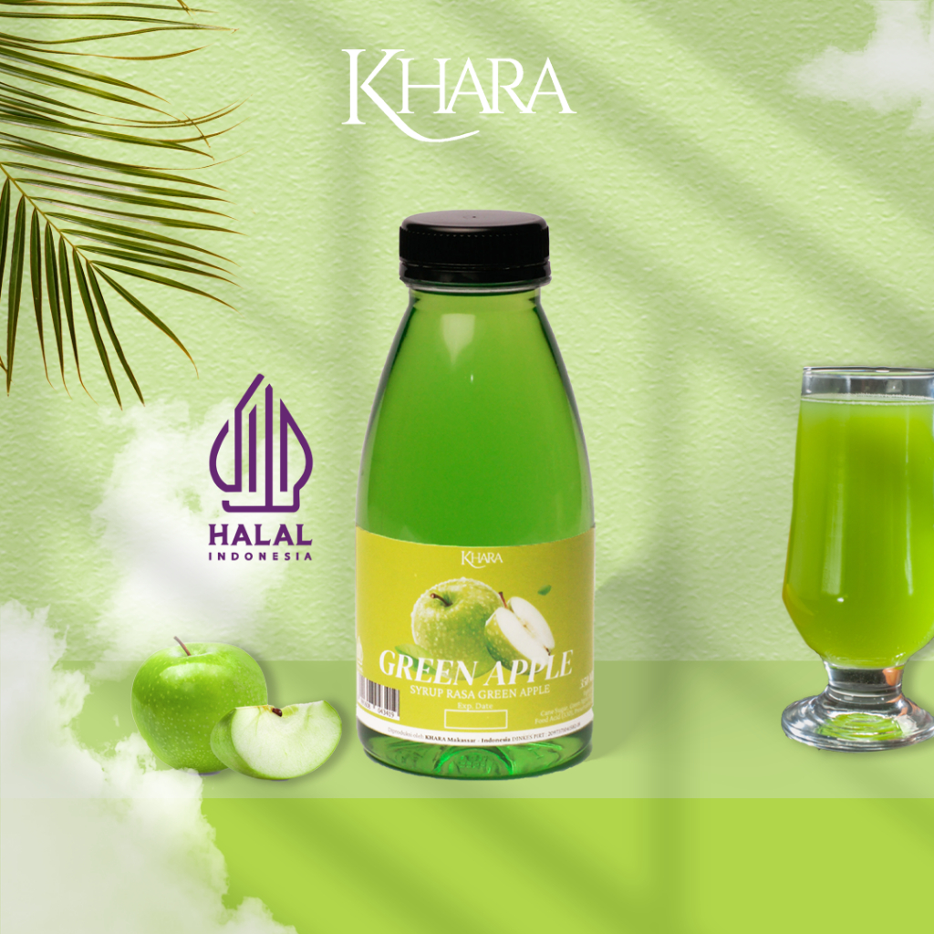 

Sirup Khara Green Apple 350ml - Khara Green Apple Flavoured Syrup 350ml