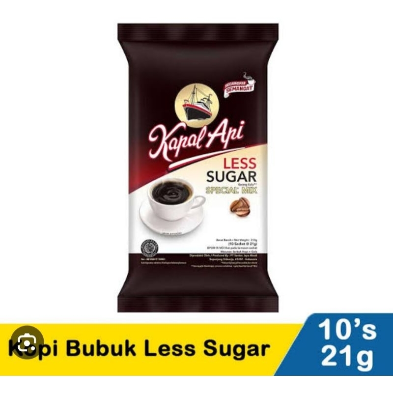 

Kapal api less sugar isi 10pcs