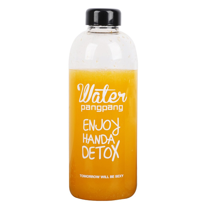 DC B ( B64 ) BOTOL MINUM PLASTIK 1000 ML MOTIF WATER ENJOY BENING  BPA FREE / TIDAK BISA MEMILIH