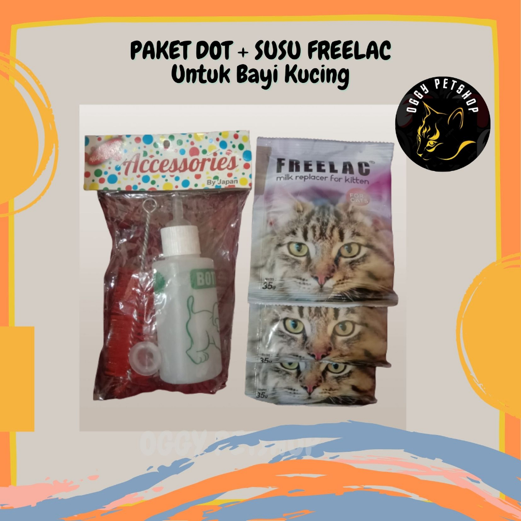 [ Paket ] DOT BOTOL IMPORT &amp; SUSU 3 SACHET Untuk Bayi Kucing