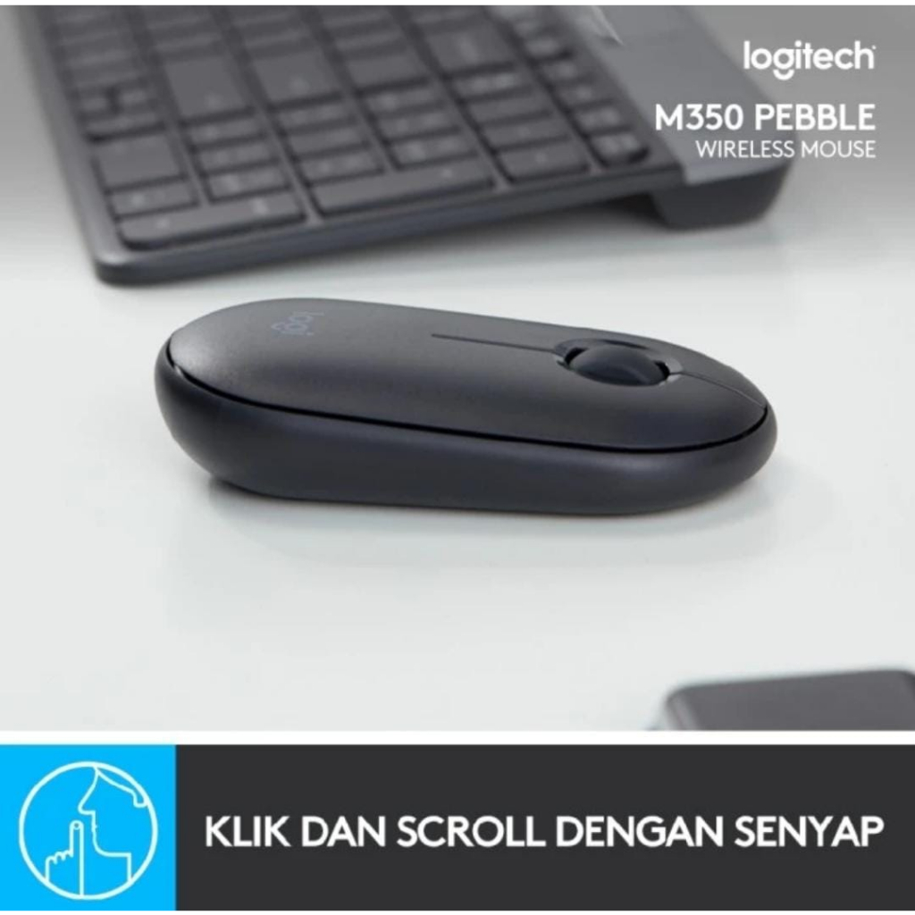 Logitech Pebble M350 Mouse Wireless Bluetooth Garansi Resmi Logitech Indonesia