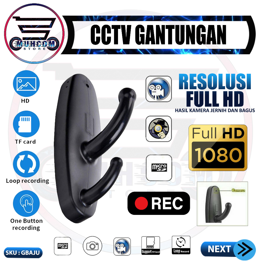 Spy Camera Kamera Pengintai Model Gantungan Baju Pakaian CCTV Mini Pengintai Pengawas Sistem Keamana