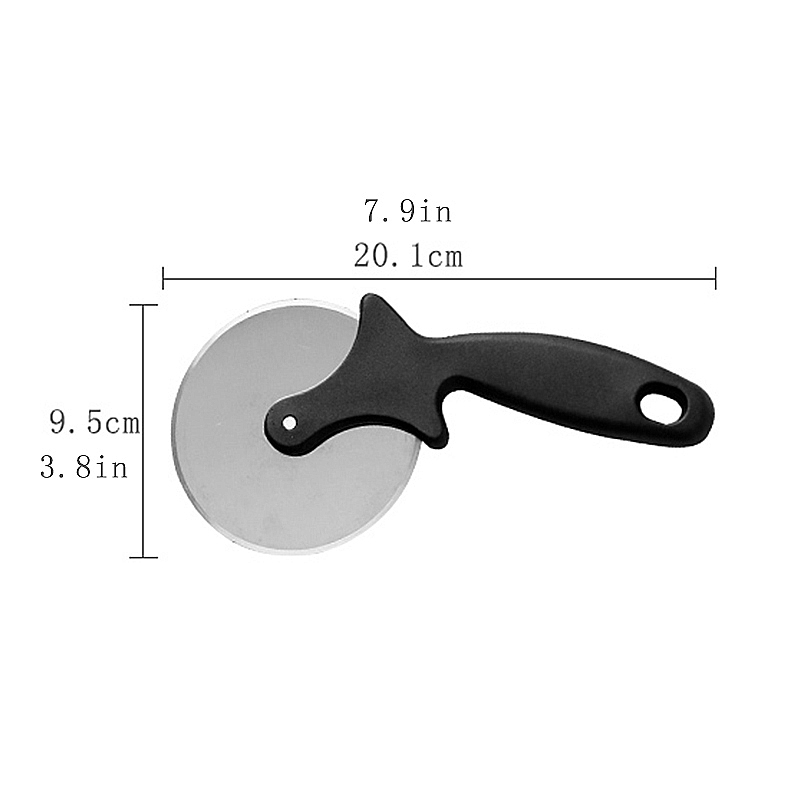 Pizza Cutter stainless steel Black Handle/Pizza Knife Cutter Wheel/Alat potong pizza/ pizza cutter roller