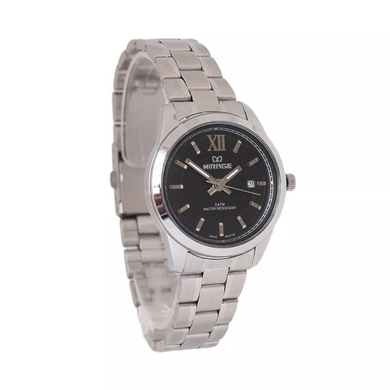 SS.id READY JAM TANGAN WANITA MIRAGE ORIGINAL/ JAM TANGAN FASHION MIRAGE SILVER ANTI KARAT.