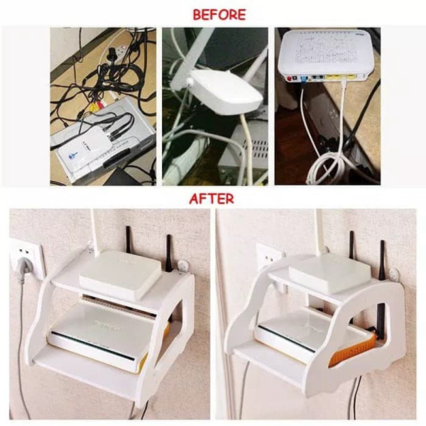 Unik Rak Router Wifi Modem Telepon Rak Dinding Vintage Desktop Rak Pajangan Murah