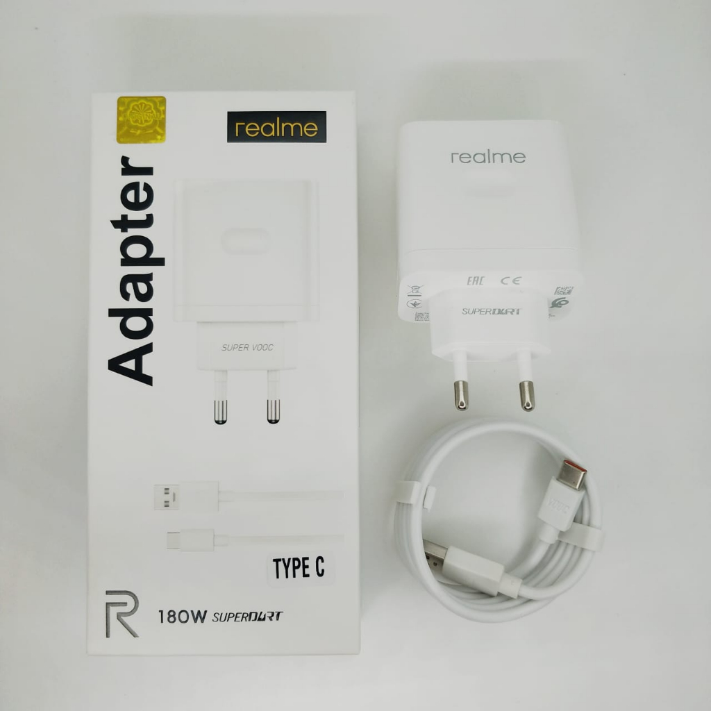 Charger TC Ori100 REALME 180w Support super Vooc Micro Type-C daya besar kualitas terbaik bisa buat semua hp PROMO SEN