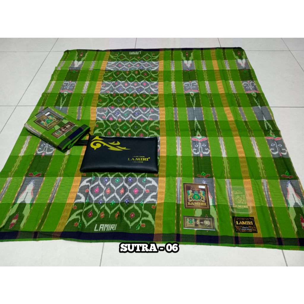 SARUNG LAMIRI KOTAK MGT BAHAN SUTRA 50% HALUS